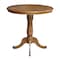 International Concepts Round 36 in Rd Top Pedestal Table, 12 in Leaf, 34.9 inH, Adjustable Height, Pecan, 36 W, 48 L, Wood K59-36RXT-6B - alternate 5